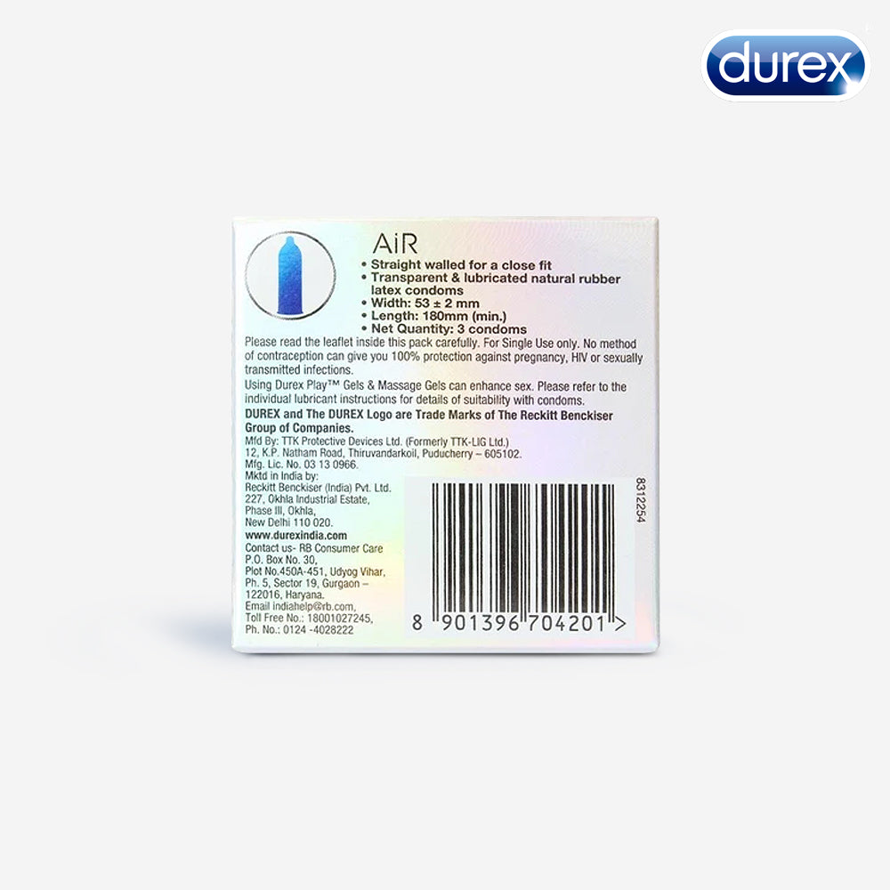 Durex Air Ultra Thin Condom: Buy box of 3.0 condoms at best price in India