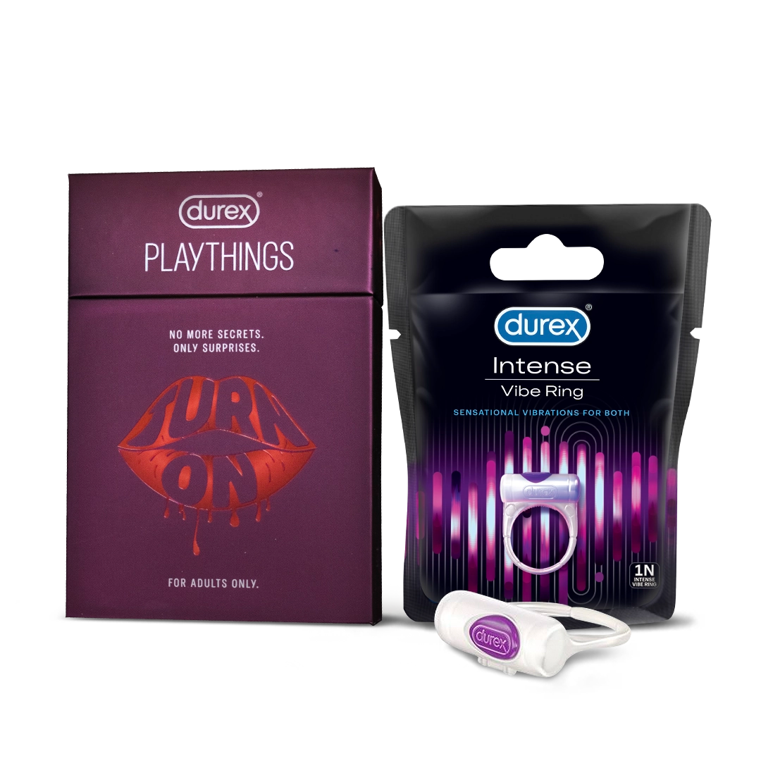 Durex Turn On the Vibe: Adult Card Games and Intense Vibe Ring Combo