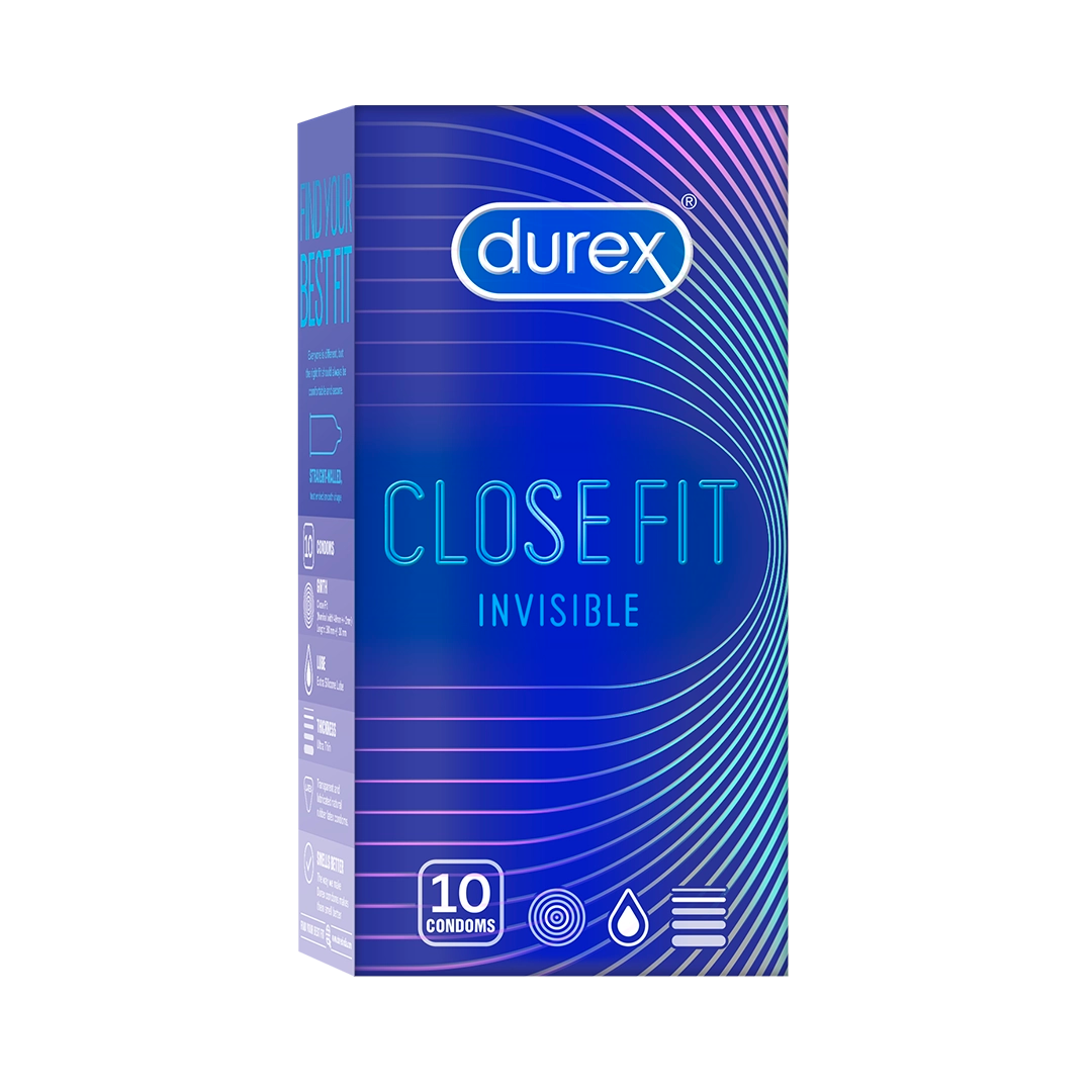 Durex Close Fit Invisible - 10 Condoms (Pack of 1)