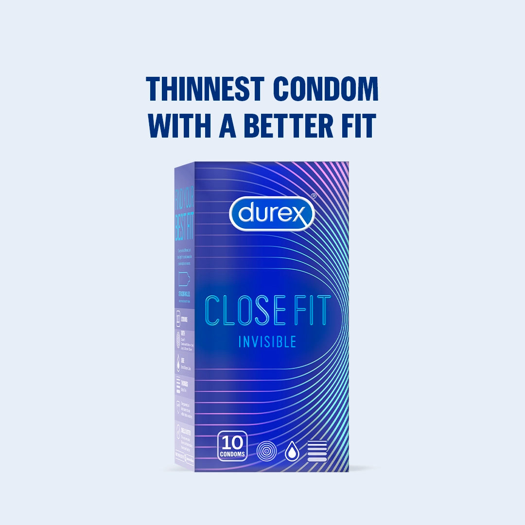 Durex Close Fit Invisible (Pack of 10) + FREE Card Game