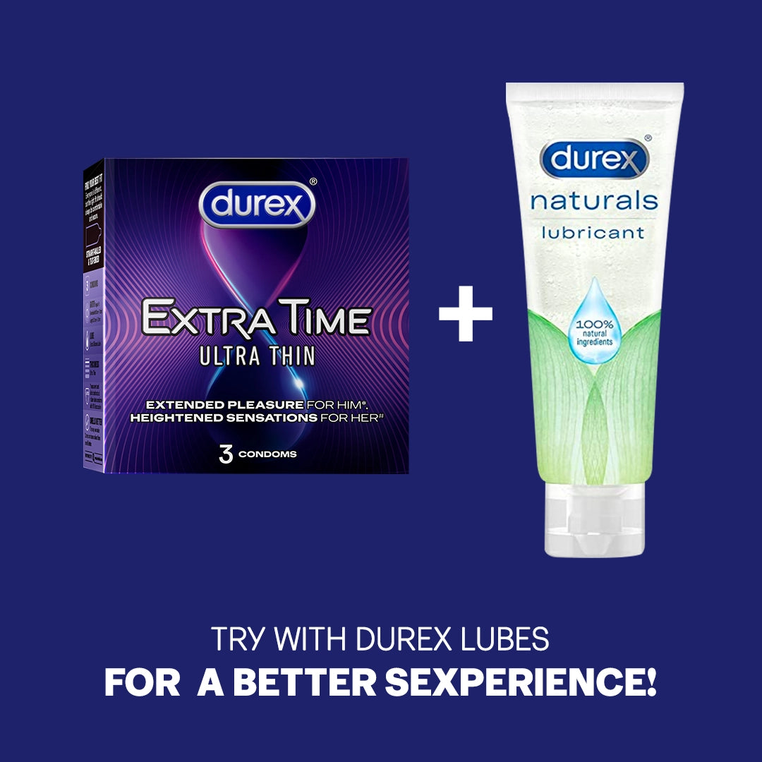 Durex Extra Time Ultra Thin Condoms - 3 Condoms (Pack of 1)