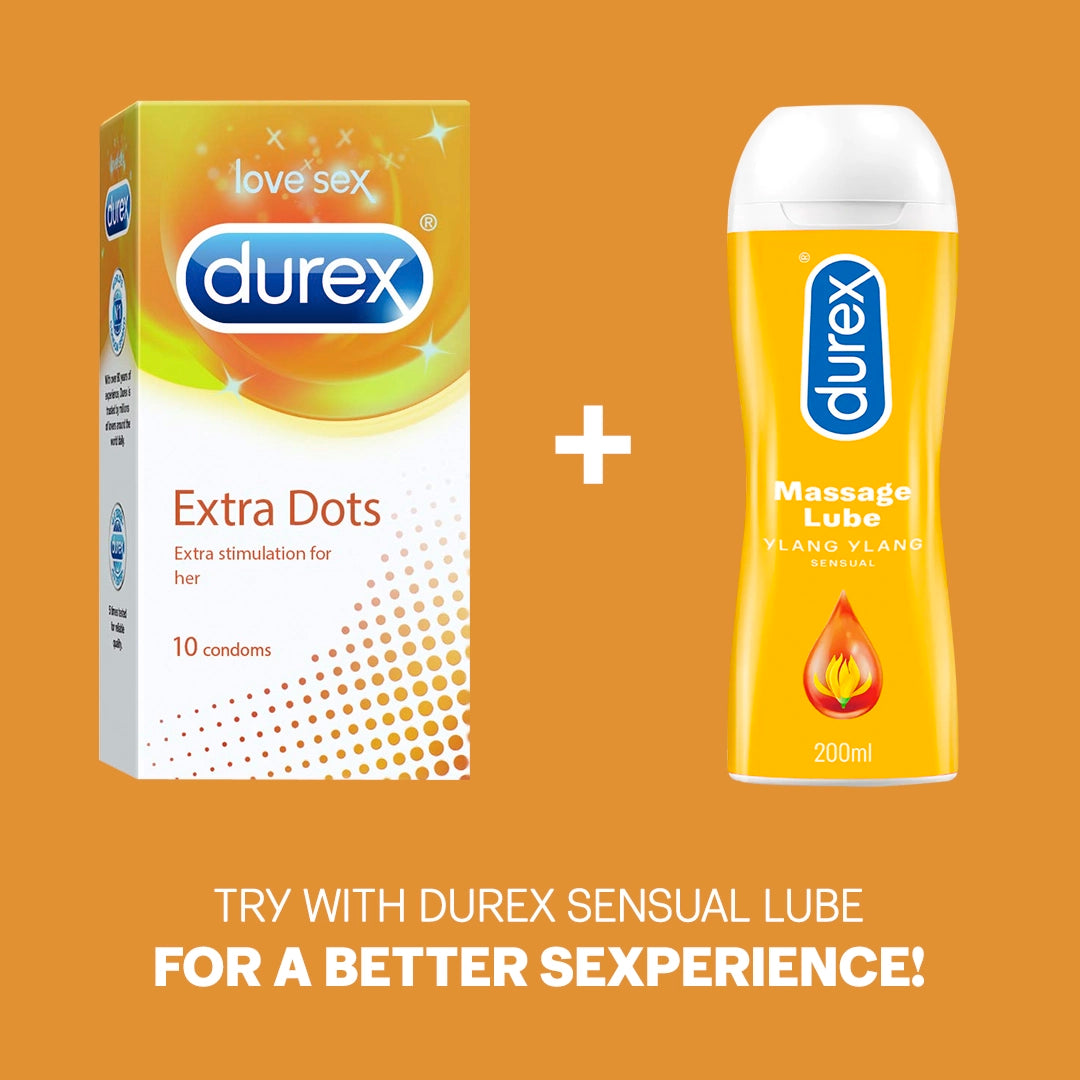 Durex Extra Dots Condoms - 10s(Pack of 1) – Durex India