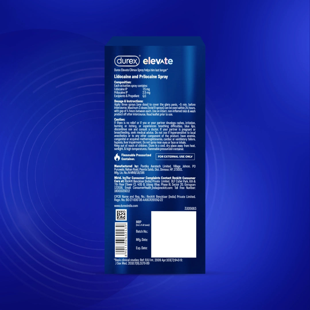 Durex Elevate Climax Delay Spray for Men