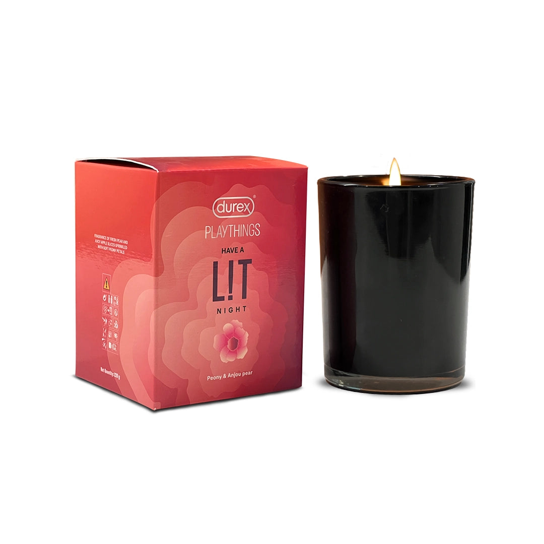 Durex Playthings Have a L!T Night - Peony and Anjou Pear Candle
