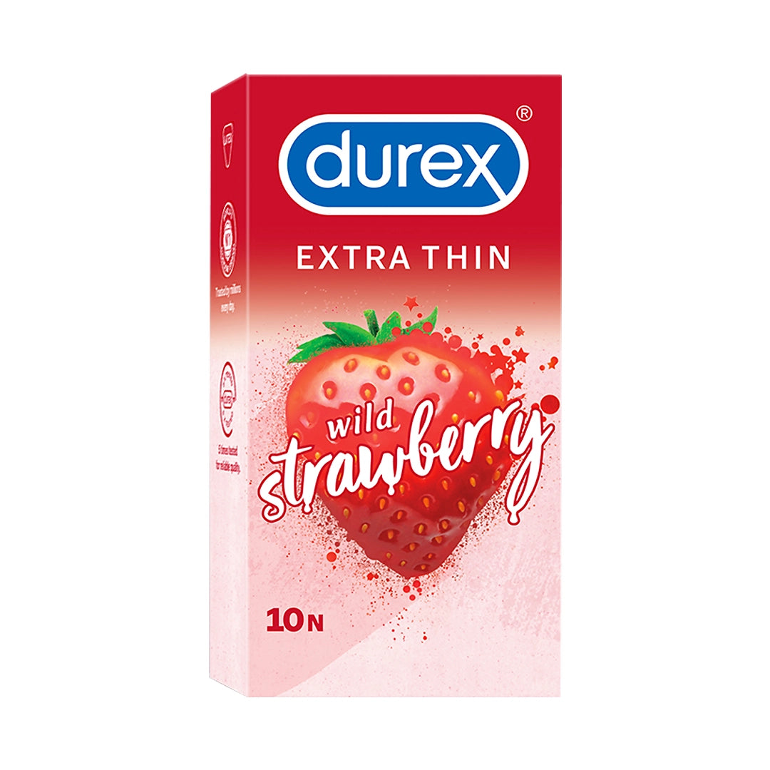 Durex Wild Strawberry - 20 Condoms, 10s(Pack of 2)